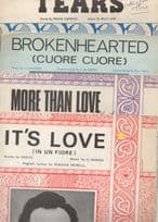 Ken Dodd It's Love More Than Brokenhearted Tears 4x Sheet Music s