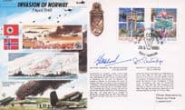 Kenneth Cross KCB BCE DSO DFC RT Partridge Invasion Of Norway Military Hand Signed FDC