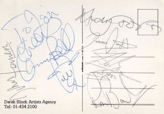 Kenny Ball & His Jazzband EIGHT Hand Signed Autograph Postcard
