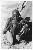 Kenya Old Warrior Man Drinking Bowl Official Large 10x8 Vintage African Photo