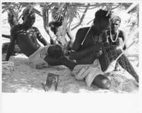 Kenya Young Man Mending Net Repair 10x8 Vintage Press Photo
