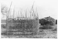 Kenyan Animal Cattle House Wood Cage Official Large 10x8 Vintage African Photo
