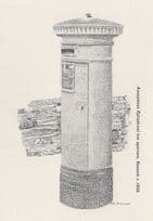 Keswick Cumbria Cylindrical Victorian Pillar Letter Box FDC Postcard