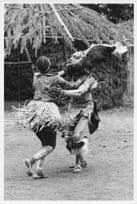 Kikuyu Dancers Ostrich Feathers Headdress Kenya Africa Rare Press Photo