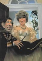 King Charles & Princess Diana Royal Spitting Image Puppets Comic Postcard