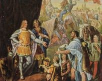 King Rudolf Of Germany in 1273 Hapsburg Old Cigarette Card