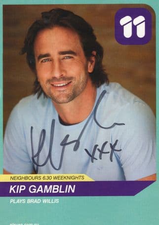 Kip Gamblin as Brad Willis Neighbours Hand Signed Cast Card Photo (1)