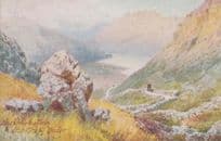 Kirkstone Lake The Kirkstones Brothers Water Cumbria Oilette Antique Postcard