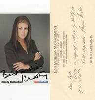 Kirsty Gallagher Sky Sports Gladiators Hand Signed Cast Card Photo COA