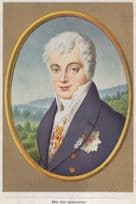 Klemens Lothar Wenzel Prince Metternich Painting German Cigarette Card