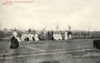 Knocke Lawn Tennis Club Court Belgium Antique Rare Postcard