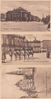 Kobenhavn Amalienborg Nicolia Taarn Teater 3x Denmark Old Postcard s