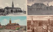 Kobenhavn Christiansborg Amalienborg Slot Square 4x Denmark Postcard s