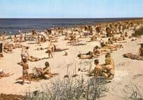Kolobrzeg Plaza Beach Polish Postcard