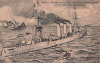 Kreuzer Emden 1914 WW1 Ship Disaster Military German Old Postcard