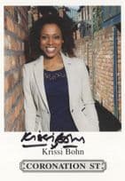 Krissi Bohn Coronation Street Hand Signed Cast Card Photo