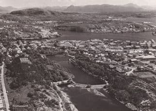 Kristiansund Norway Vintage Aerial Real Photo Postcard