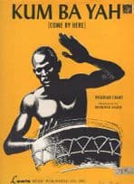 Kum Ba Yah Nigerian African Chant Vintage Rare XL Sheet Music