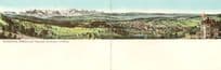 Kuranstalten Affoltern Antique Switzerland Fold Open Postcard