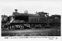 L&NWR 4-4-2 Old 2228 Train at Willesden Shed Pamlin Prints Railway RPC Postcard
