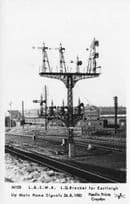 L&SWR LQ Bracket Eastleigh Station Old Train RPC Pamlin Prints Postcard
