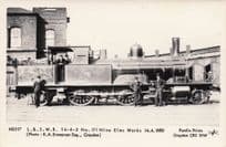 L&SWR T4-4-2 No 171 at Nine Elm Works Old Train in 1900 Pamlin Prints Railway RPC Postcard