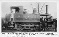 L&SWR Train Engineer's Dept Somerset & Dorset Pamlin Prints Railway RPC Postcard