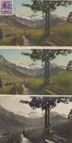 La Hornliweg Adelboden Switzerland Rambler 3x Postcard s