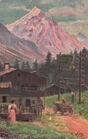 Ladies Farming R Wolff German Illustrator Old Oilette Painting Postcard