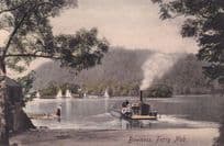 Lady Saying Goodbye Bowness Ferry Nab 1906 Windermere Antique Postcard