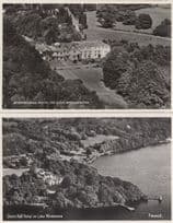 Lake Windermere Starrs Hall Hotel Cumbria 2x Real Photo Postcard s