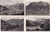Langdale Valley Pikes Lake District 4x Real Photo Postcard s