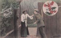 Language Of Flowers Chinese China Primrose Old Romance Postcard