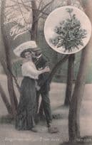 Language Of Flowers Forget Me Not True Love Romance Old Postcard