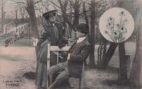 Language Of Flowers Love Is A Mist Old Romantic Postcard