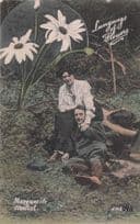 Language Of Flowers Marguerite's Comfort Romantic Old Postcard