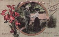 Language Of Flowers Wall Flower Fidelity In Adversity Postcard