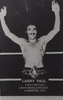 Larry Paul British Boxing Champion Hand Signed Photo