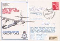 Last Flight Of The RAF Belfast DOUBLE Hand Signed 1977 FDC
