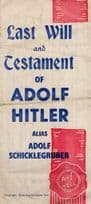 Last Will Of Adolf Hitler WW2 Comic Propoganda Worn Leaflet