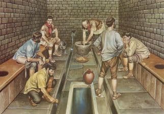 Latrines At Housesteads Fort Roman Wall Newcastle Postcard