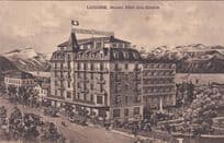 Lausanne Modern Hotel Jura Simpion Switzerland Old Postcard