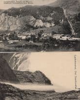 Lauterbrunnen Ansicht Von Wengen Staubbach 2x Swiss Postcard s