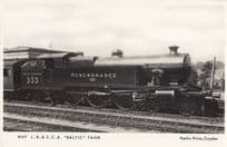 LB & SC Baltic Tank No 333 Remembrance Train Real Photo Old Postcard