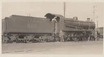 LB & SC Railway Class 2-6-0 No 800 1913 Conductor Driver Real Photo Postcard