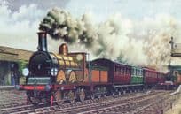 LB & SCR Down Eastbourne Pullman 0-4-2 Locomotive Train Postcard