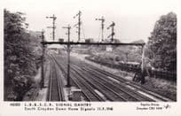 LB&SCR Signal Gantry South Croydon Down Home Railway Signals Postcard