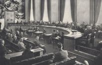 League Of Nations Council Chamber Switzerland Old Postcard
