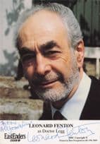 Leonard Fenton Doctor Dr Legg in Eastenders Hand Signed Cast Card Photo