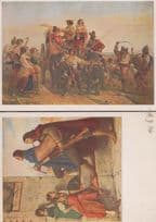 Leopold Robert Swiss Artist Devant La Madone Parais Pontins 2x Painting Postcard